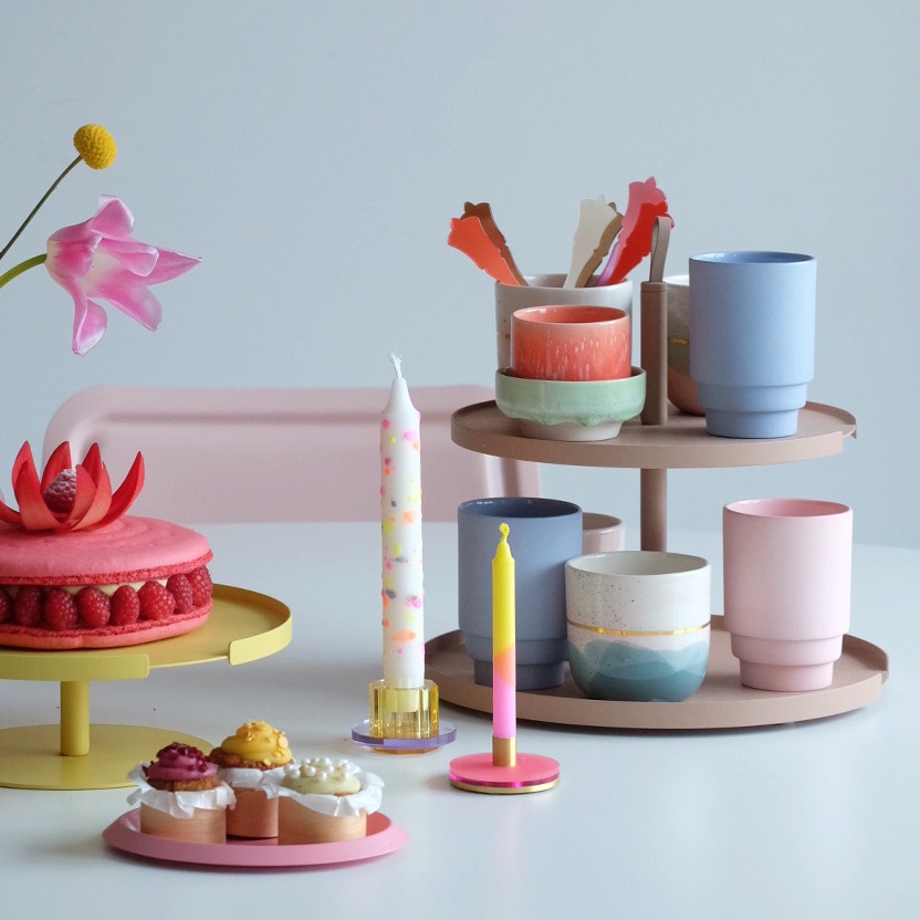 prchtge 2-laags etagère / blush