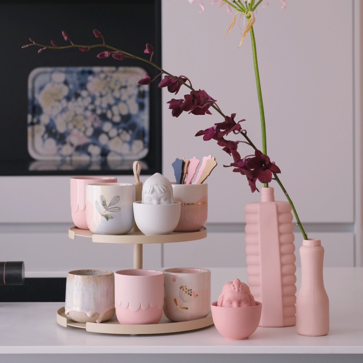 prchtge 2-laags etagère / latte