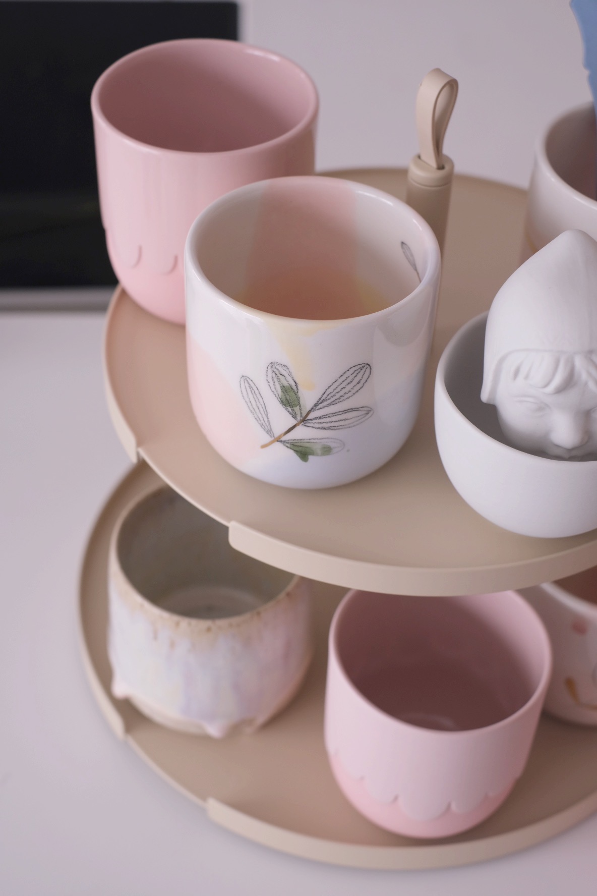 prchtge 2-laags etagère / latte - Afbeelding 2